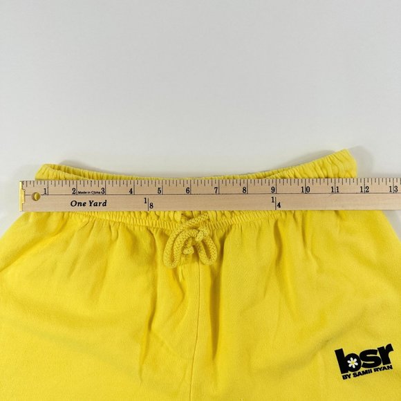 Dolls Kill BSR By Samii Ryan Women's Yellow Sweatpants Jogger Isn't it lovely Sz - Picture 6 of 11